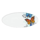 Vliegende Vlinders Morpho en Monarch Naambadge (Voorkant)