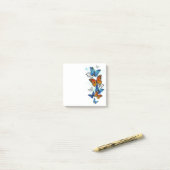 Vliegende Vlinders Morpho en Monarch Post-it® Notes (Op bureau)