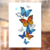 Vliegende Vlinders Morpho en Monarch Raamsticker (Vel 2)