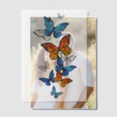 Vliegende Vlinders Morpho en Monarch Vellum Uitnodigingen (Offset (Koppel))