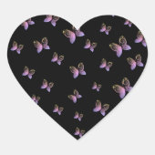 vliegende vlinders natuur hart sticker (Voorkant)
