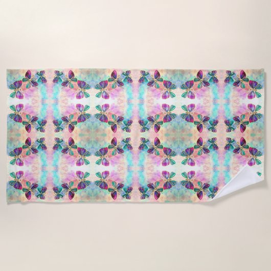 Vliegende vlinders strandlaken (Voorkant)