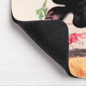 Vliegende vogel met bloemen muismat (Hoek)