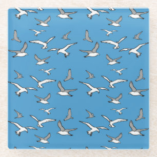 Vliegende vogels - een kudde zeegarenden glazen onderzetter