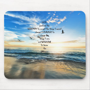Vliegende vogels in de hemel Serenity Prayer Muismat