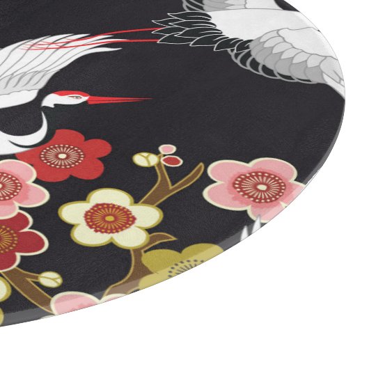 Vliegende vogels: Kraan Heron Japans. Snijplank (Hoek)