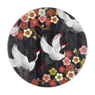 Vliegende vogels: Kraan Heron Japans. Snijplank