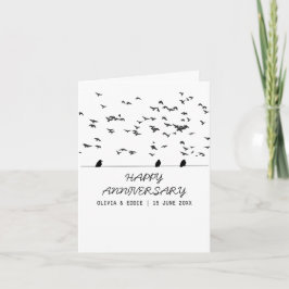 vliegende vogels Vouwde kerkaansluiting kaarten