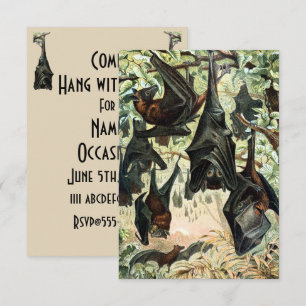 Vliegende Vos Bat Acadamia Illustratie Kaart