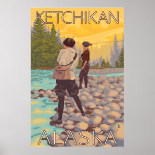 Vliegende vrouwen - Ketchikan, Alaska Poster