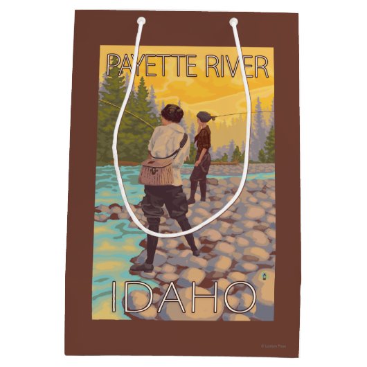 Vliegende vrouwen - Payette River, Idaho Medium Cadeauzakje (Achterkant)