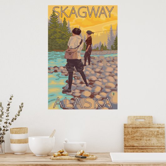 Vliegende vrouwen - Skagway, Alaska Poster (Keuken)