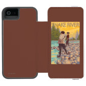 Vliegende vrouwen - Snake River, Idaho Incipio iPhone Portemonnee Hoesje (Agenda Open)