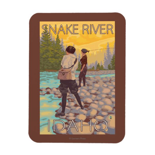 Vliegende vrouwen - Snake River, Idaho Magneet (Verticaal)