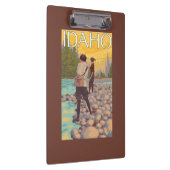 Vliegende vrouwenIdahoVintage-reisposter Klembord (Rechts)