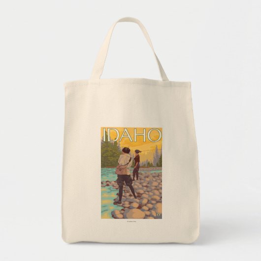 Vliegende vrouwenIdahoVintage-reisposter Tote Bag (Voorkant)