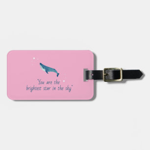 Vliegende walvis bagagelabel