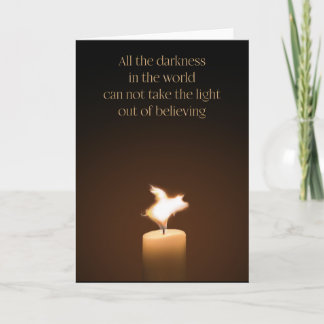 Vliegende Wenskaart met kaars Kaart