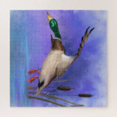 Vliegende Wilde Mallard Duck Jigsaw Puzzel (Horizontaal)