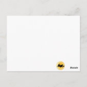 Vliegende Witch Silhouette Briefkaart (Achterkant)