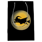 Vliegende Witch Silhouette Medium Cadeauzakje (Voorkant)