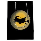 Vliegende Witch Silhouette Medium Cadeauzakje (Achterkant)