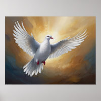 Vliegende witte duif