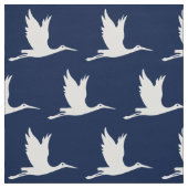Vliegende witte ooievaar stof (Swatch)