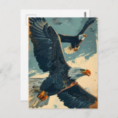  vliegende zeearend briefkaart (Voorkant / Achterkant)