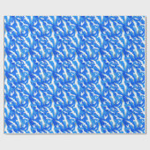 Vliegende zeemijlen op blauw aan de hemel cadeaupapier (Vlak)