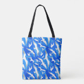Vliegende zeemijlen op blauw aan de hemel draagtas (Achterkant)