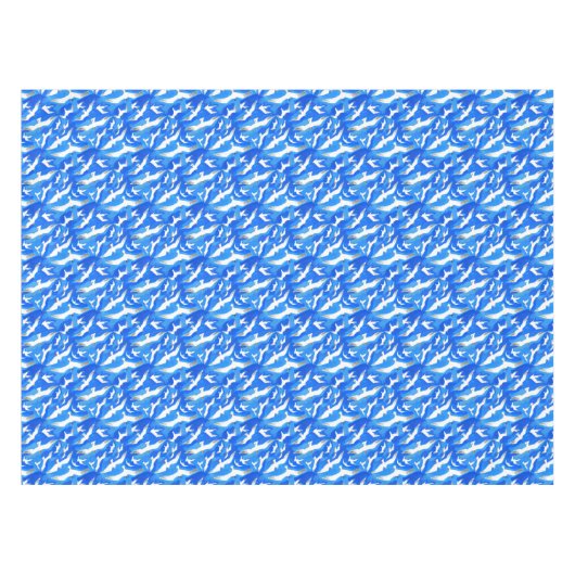 Vliegende zeemijlen op blauw aan de hemel tafelkleed (Voorkant (Horizontaal))