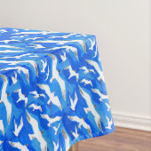 Vliegende zeemijlen op blauw aan de hemel tafelkleed (Voorbeeld)