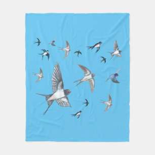 Vliegende zwanenkuikens fleece deken