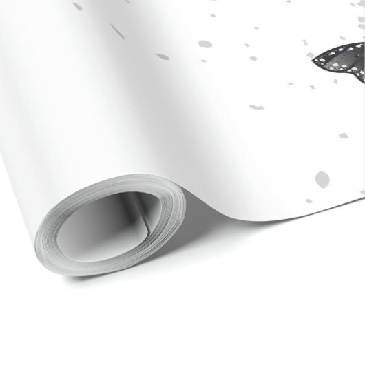 Vliegende Zwarte en Rode Morpho Vlinders Cadeaupapier (Rol Hoek)