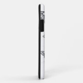 Vliegende zwarte en rode Morpho-vlinders Case-Mate iPhone Case (Achterkant/rechts)