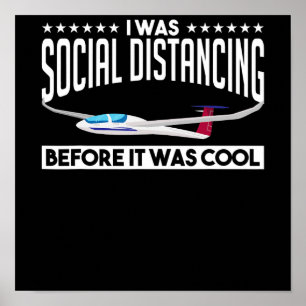 Vliegende zweefvliegtuig - Glider Pilot Lovers Cad Poster