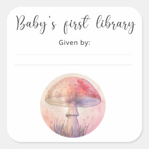 Vliegenzwam sprookjeswereld - Baby's eerste biblio Vierkante Sticker