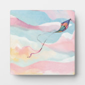 vlieger | Airy Waterverf Sky Painting Fotoplaat (Voorkant)