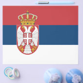 Vlieger met vlag van Servië Flyer (Enkel)