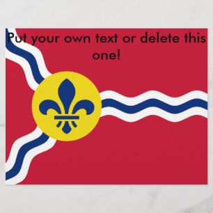 Vlieger met vlag van St. Louis, Missouri Flyer