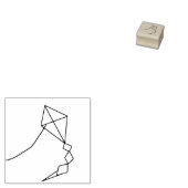 vlieger rubberen stempel (Gestempeld)