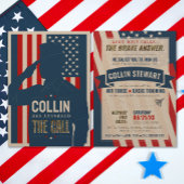 Vlieger Rustic Militair Afscheidsfeest Afscheidspa Kaart