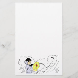 Vliegeren op een Windy Day Stationery Briefpapier