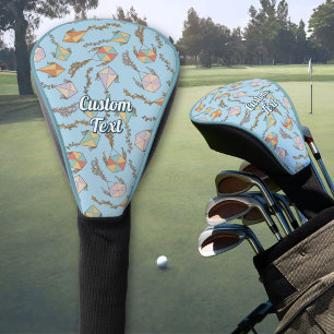 Vliegerpictogrammenpatroon Lichtblauw Golfheadcover