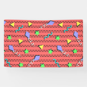vliegers, sterren, driehoeken en zeeflijnen spandoek