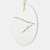 Vliegganzenformatie "V" Keramisch Ornament (Links)