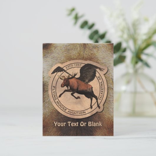 Vliegingspatch van Vliegtuig Briefkaart (Staand voorkant)