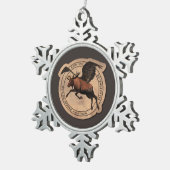 Vliegingspatch van Vliegtuig Tin Sneeuwvlok Ornament (Rechts)