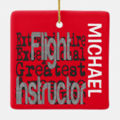 Vlieginstructeur Extraordinaire CUSTOM Keramisch Ornament (Achterkant)